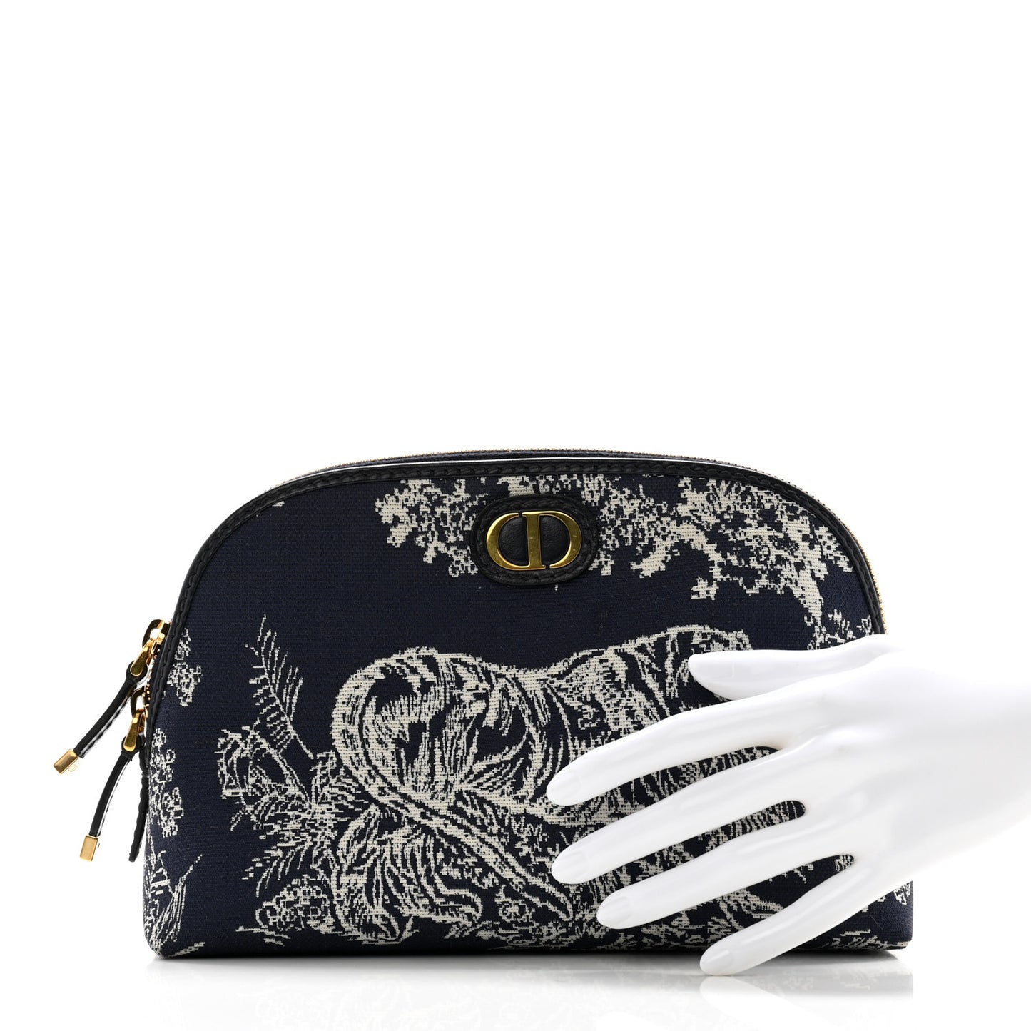 Embroidered Toile De Jouy 30 Montaigne Cosmetic Pouch Blue
