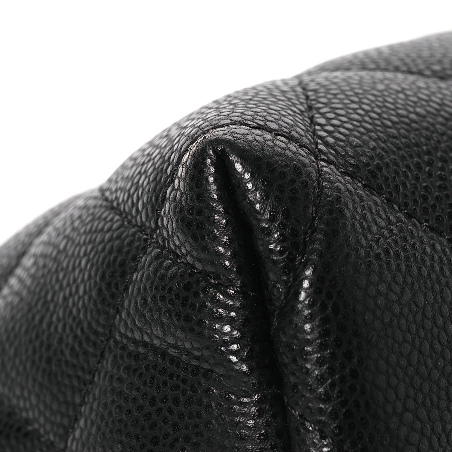Caviar Quilted Small Cosmetic Case Black