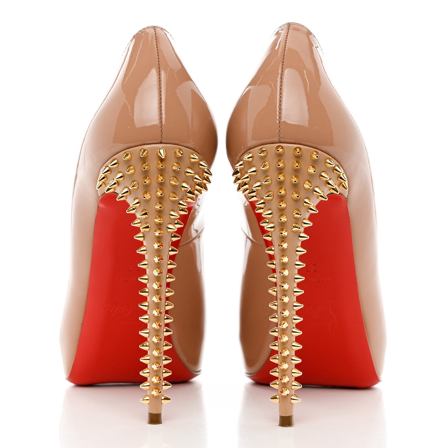 Patent New Very Prive Spikes 120 Pumps 37 Nude