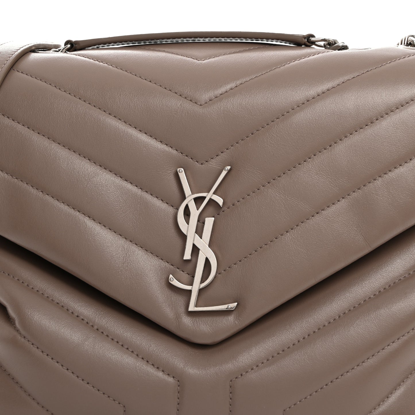 Calfskin Y Quilted Monogram Medium Loulou Chain Satchel Mink