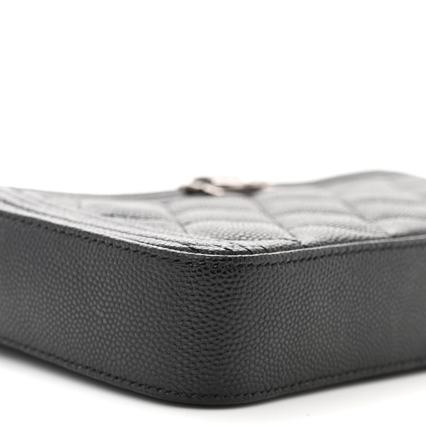 Caviar Quilted Small Boy Clutch With Chain Black