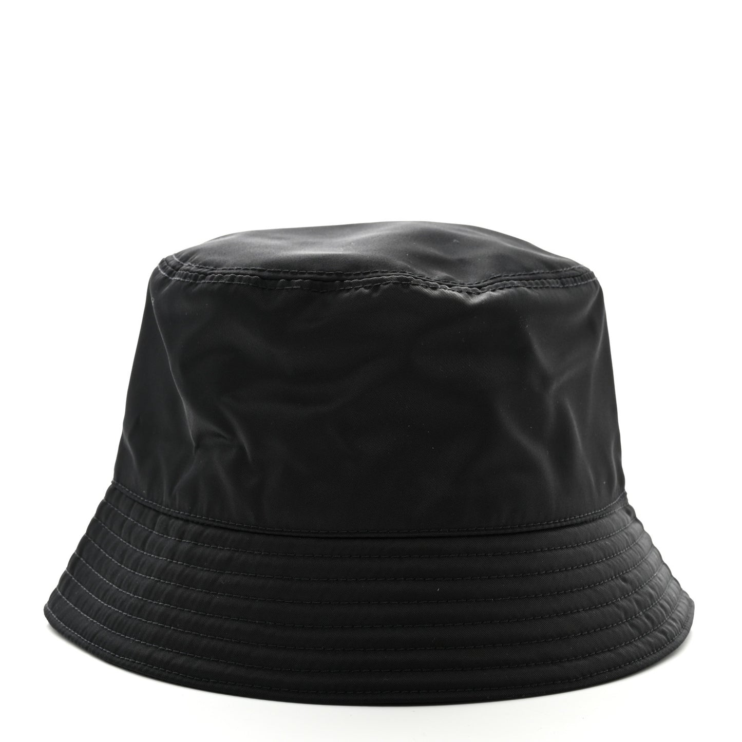 Re-Nylon Metal Triangle Logo Womens Bucket Hat M Black