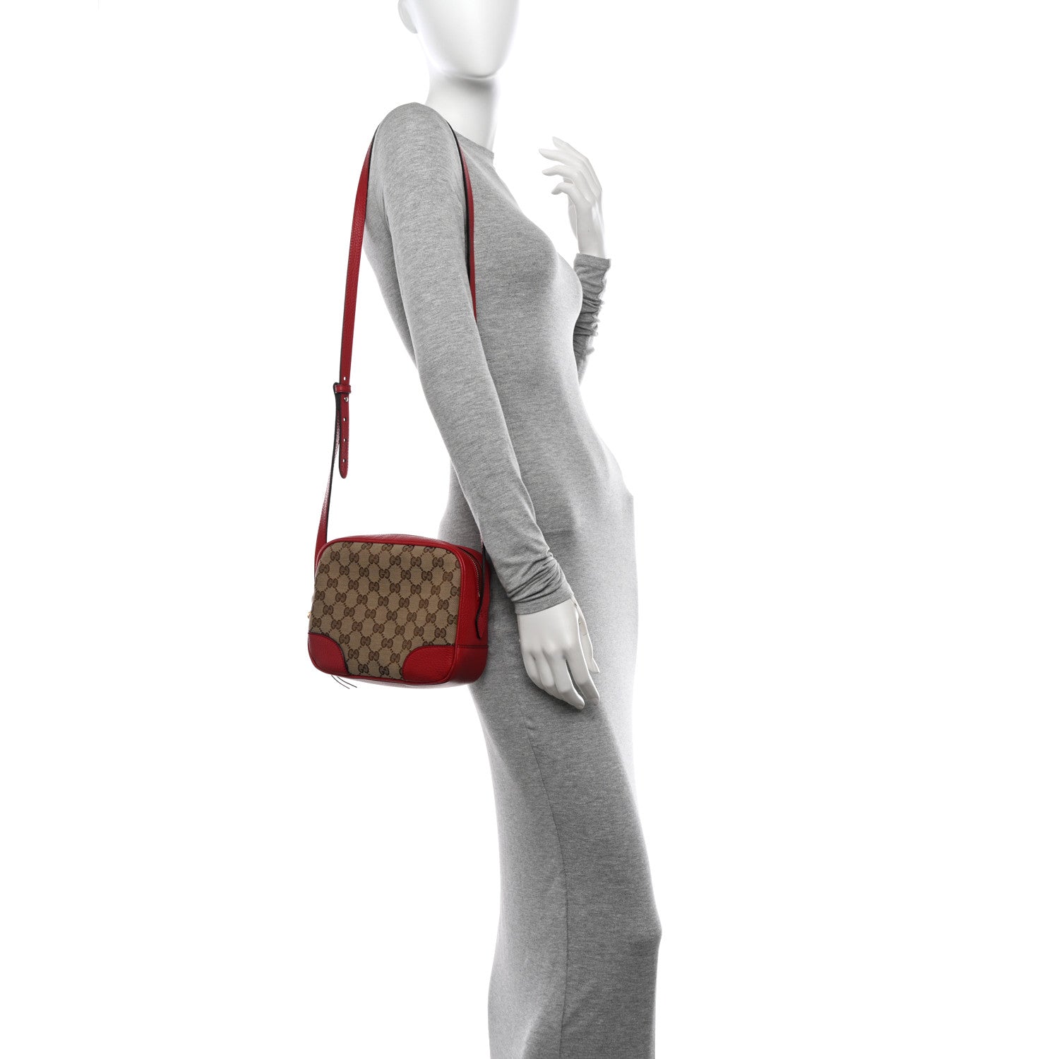 Gucci Monogram Mini Bree Messenger Bag Red 2 of 10