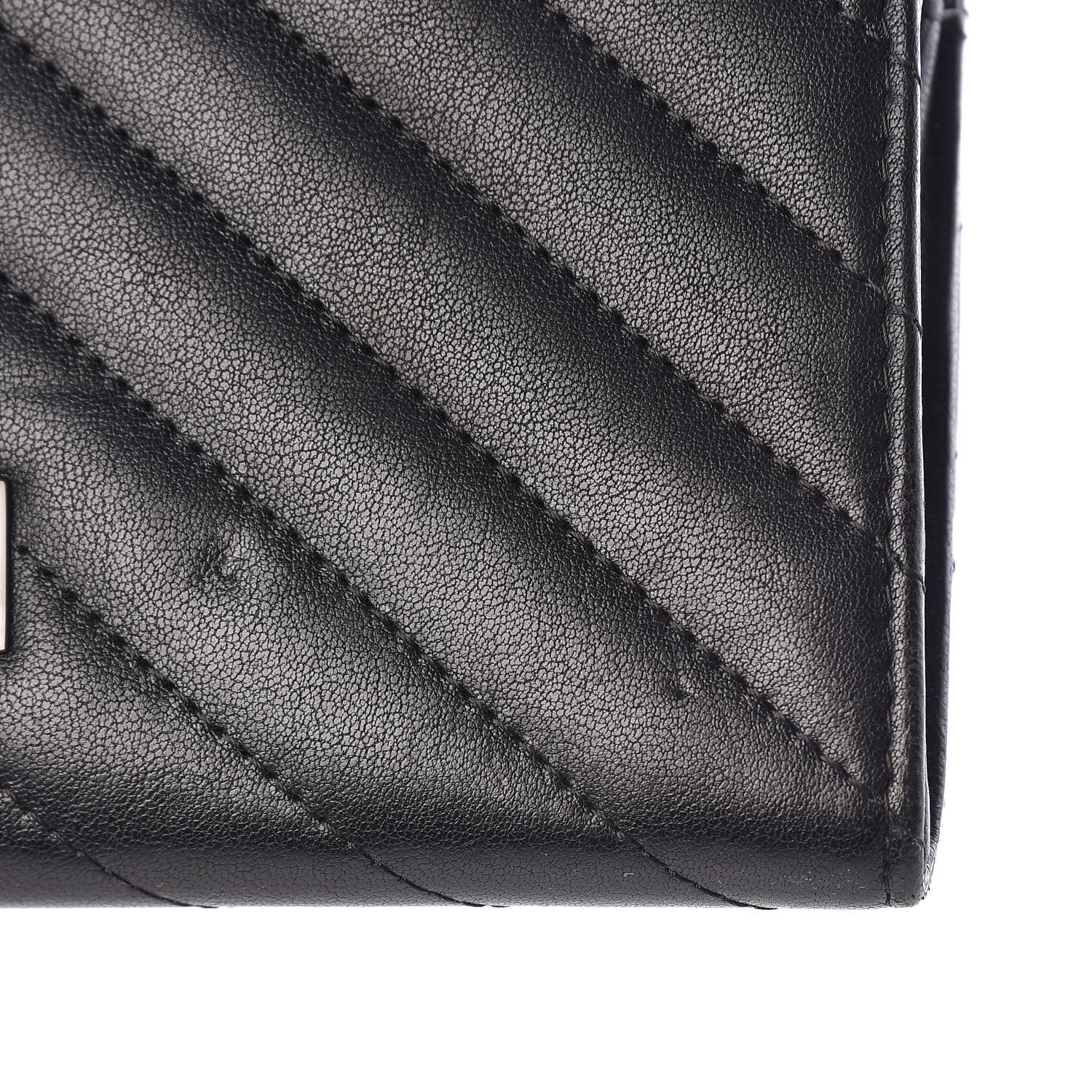 Chanel Sheepskin Chevron Quilted 2.55 Reissue Flap Wallet So Black 12 of 17