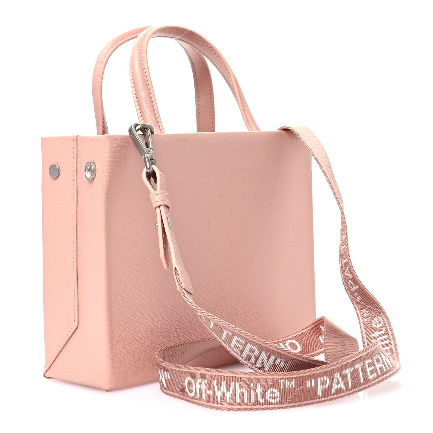 Saffiano Floral Printed Mini Arrow Crossbody Tote Pink Multicolor