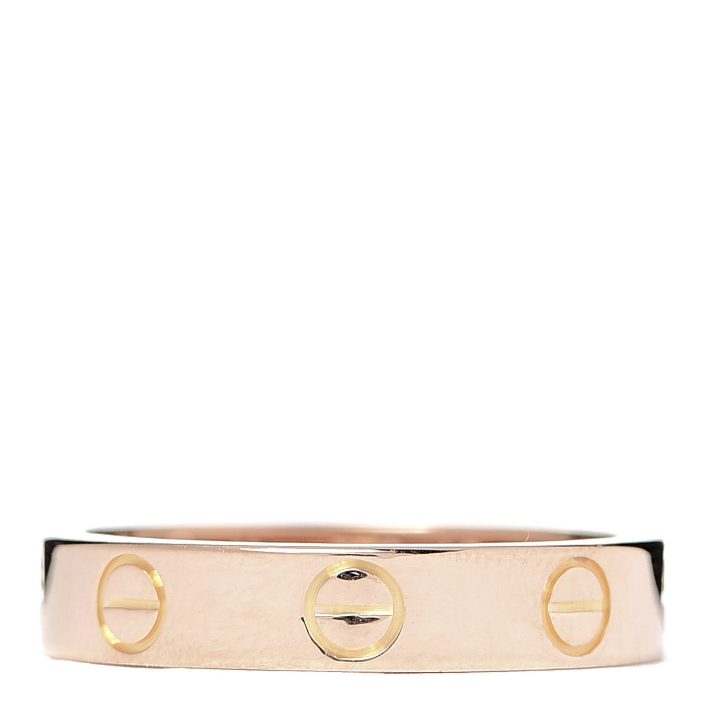 18K Pink Gold 3.5mm LOVE Wedding Band Ring 49 4.75