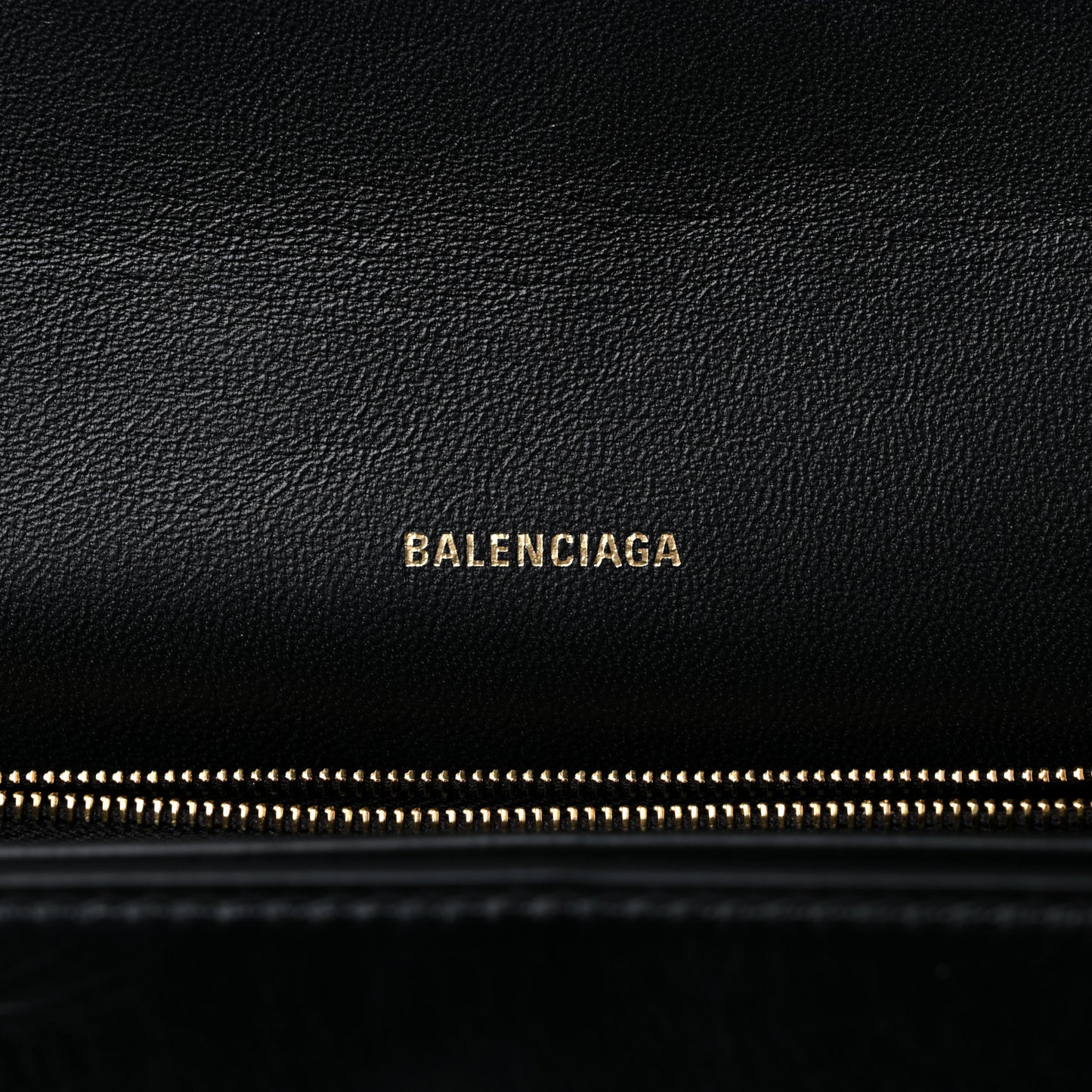 Paper Calfskin Large Crush Sling Bag Black