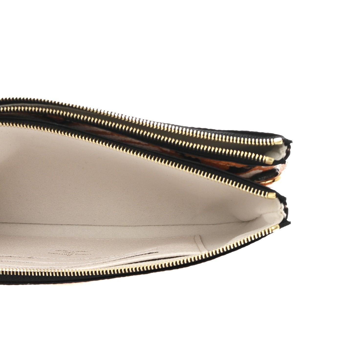 Monogram Giant Crafty Double Zip Pochette Creme Caramel