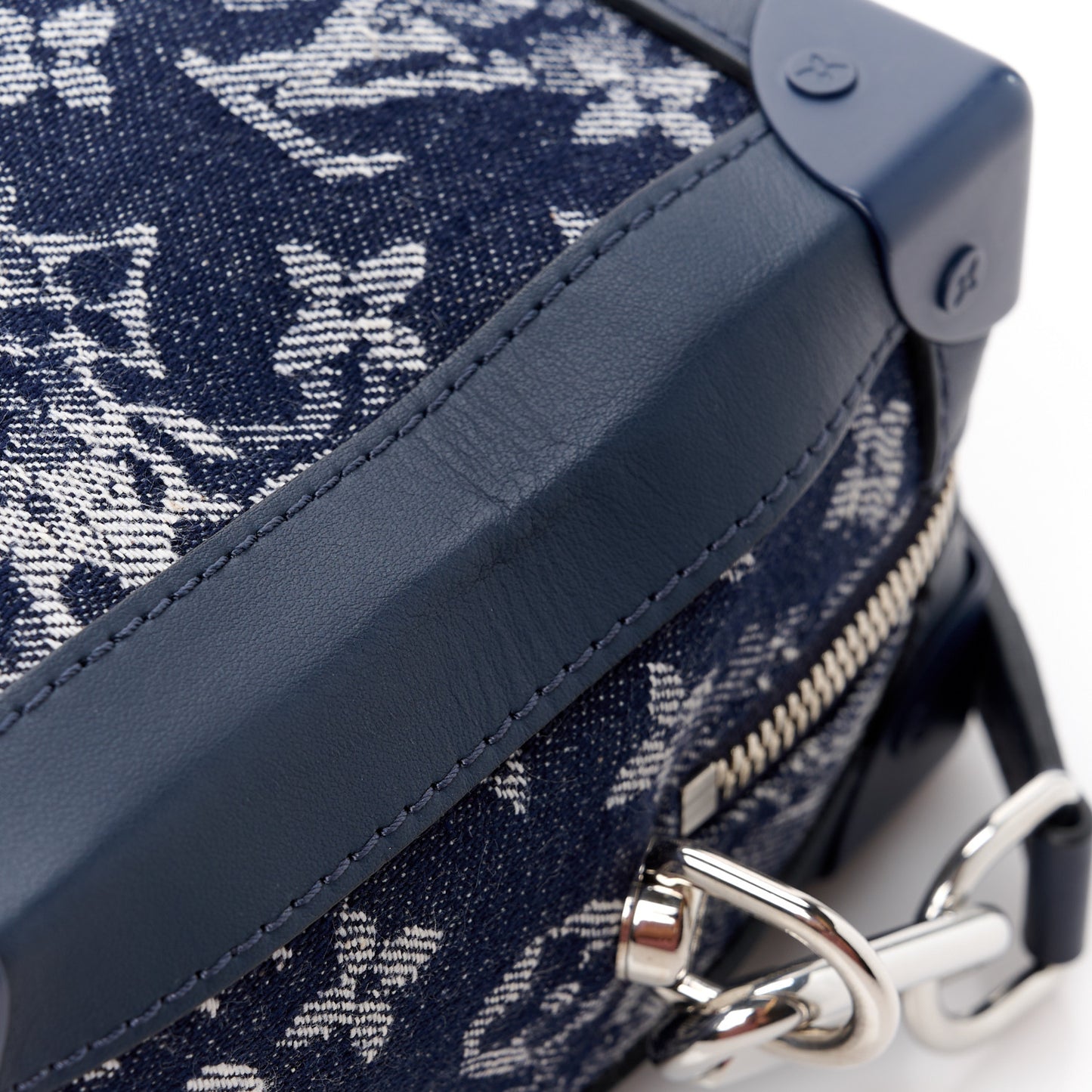 LOUIS VUITTON Monogram Tapestry Soft Trunk Bleu