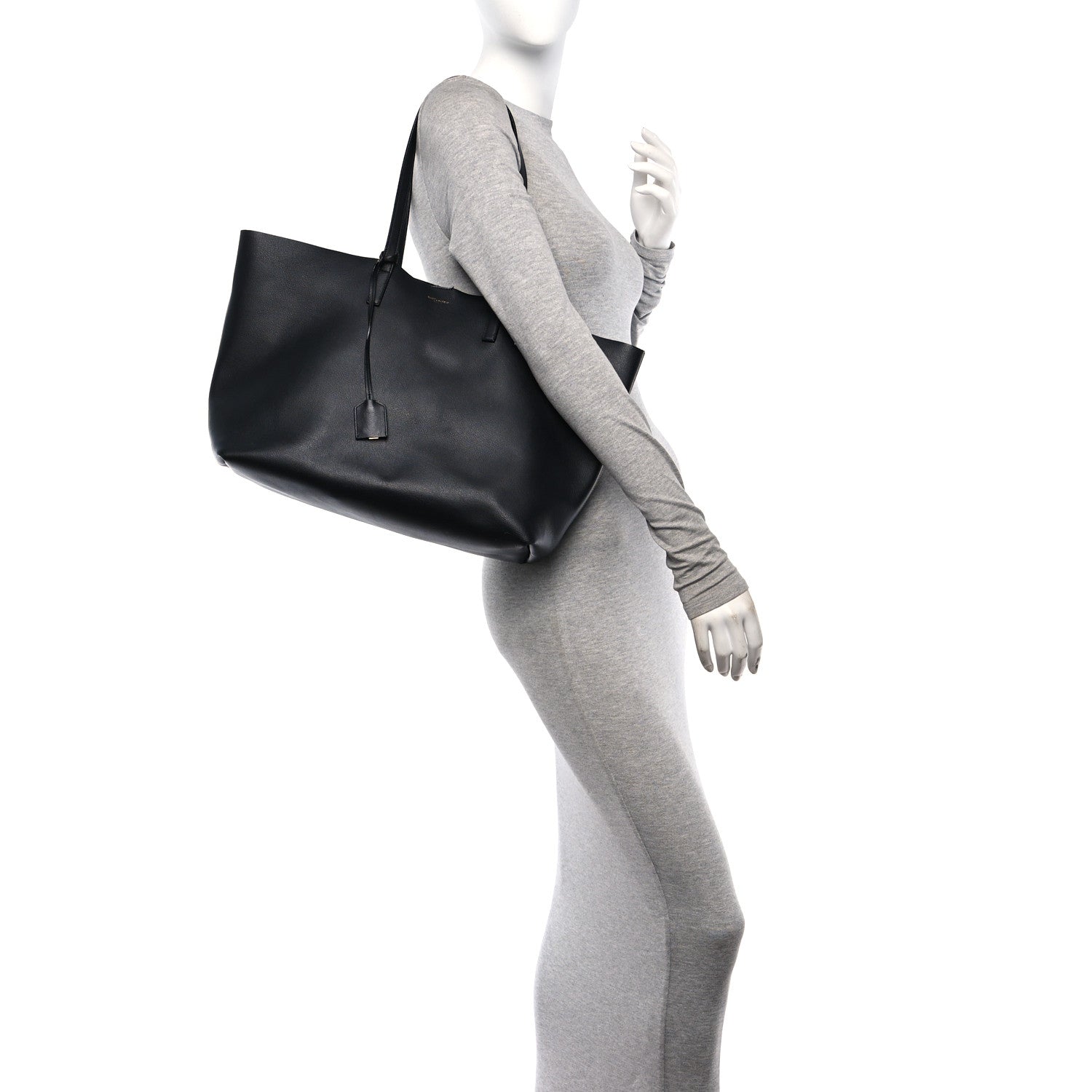 Saint Laurent Calfskin Large Shopping Tote Black 2 of 17