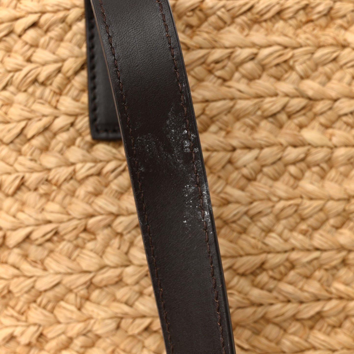 Raffia Calfskin Medium Panier Tote