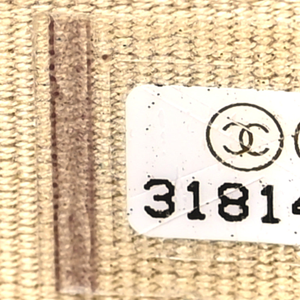 Lambskin Quilted Pearl Crush Mini Vanity Case With Chain Beige