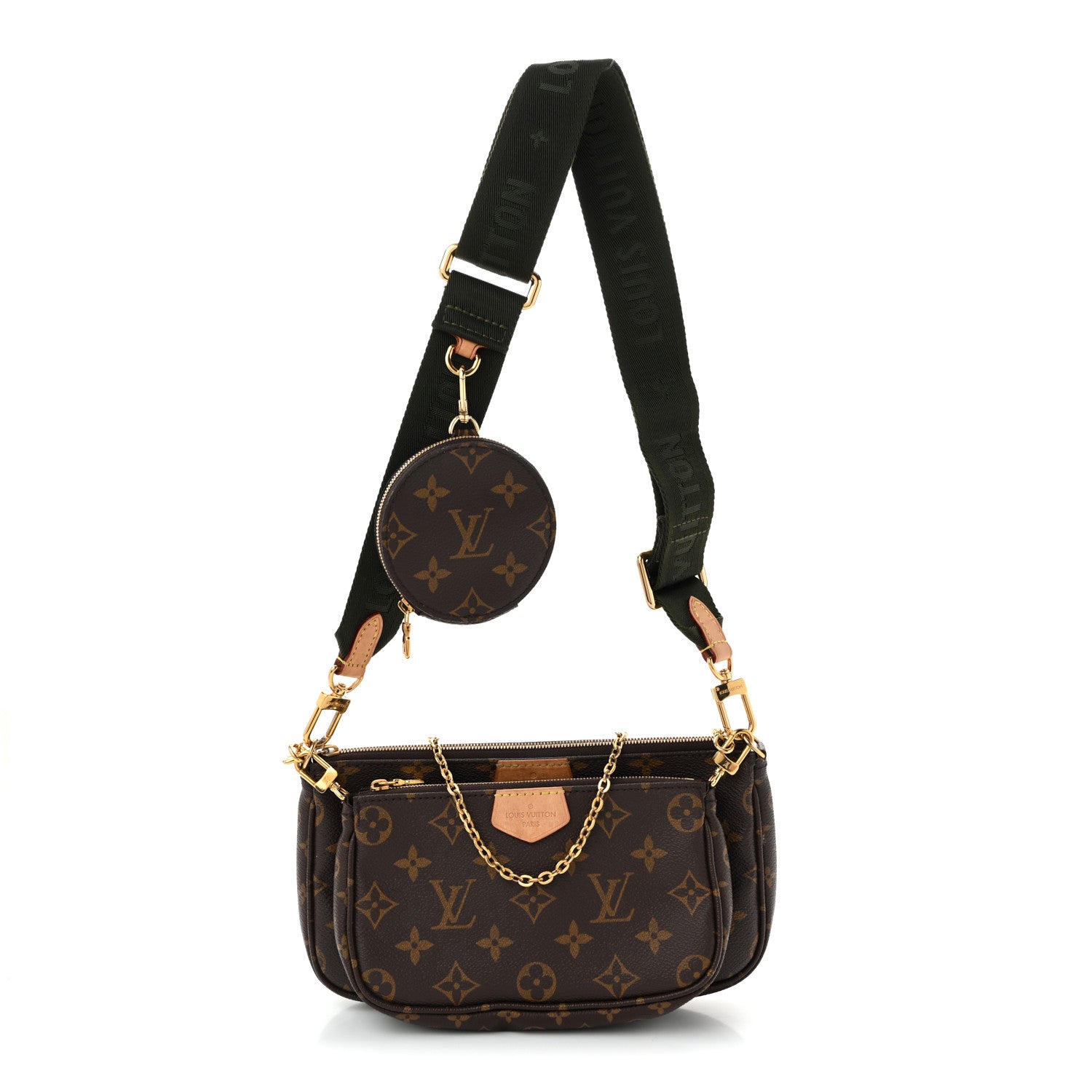 ア*ン様 Louis Vuitton Monogram Pochette Twi Louis Vuitton Monogram Multi Pochette Accessories Kaki 1889841