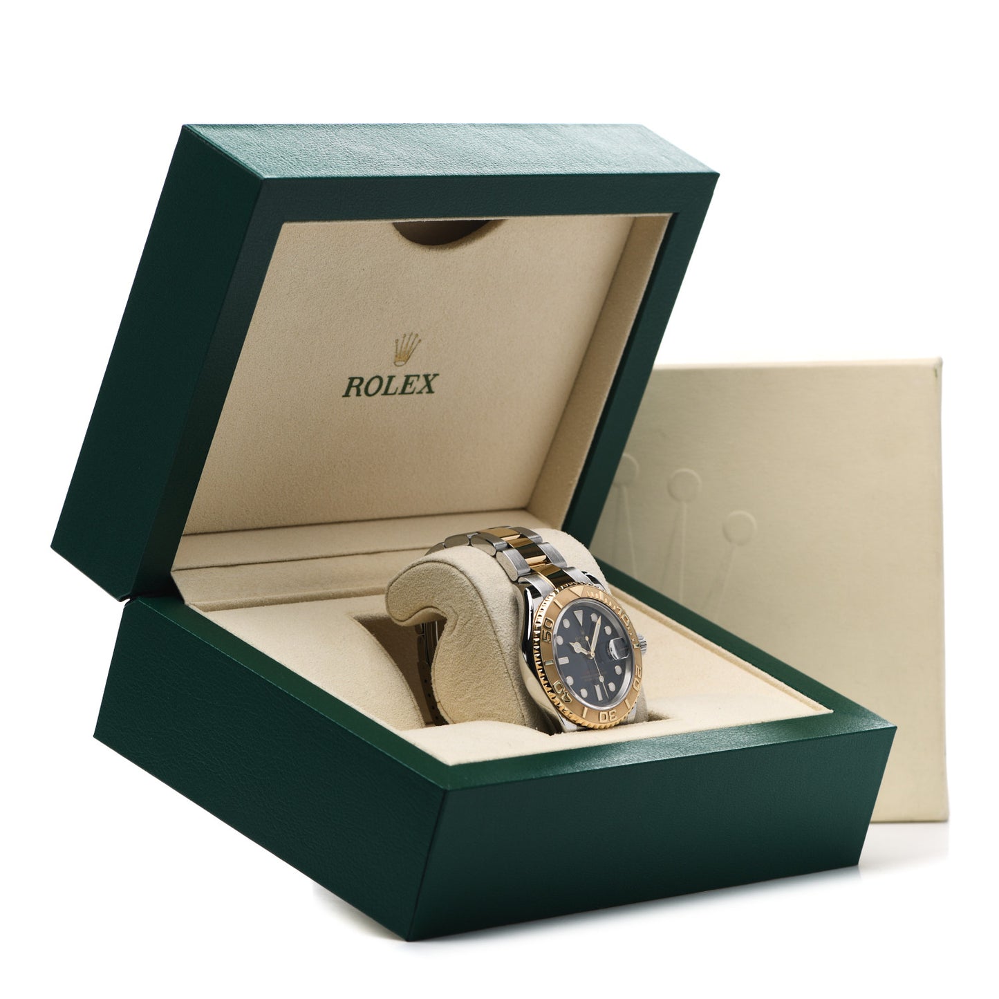 Stainless Steel 18K Yellow Gold 40mm Oyster Perpetual Date Yacht-Master Watch Blue 16623