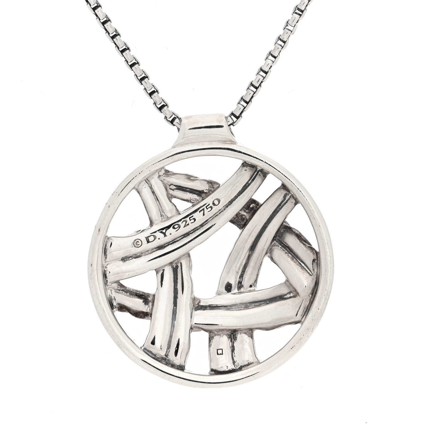 Sterling Silver 18K Yellow Gold Papyrus Pendant Necklace