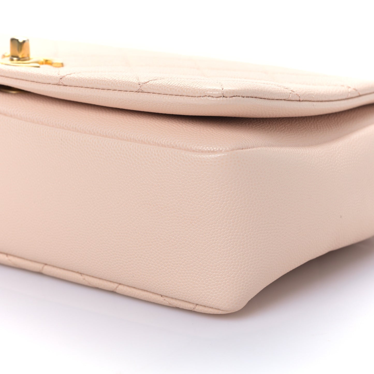 Caviar Quilted Medium Fashion Therapy Flap Beige