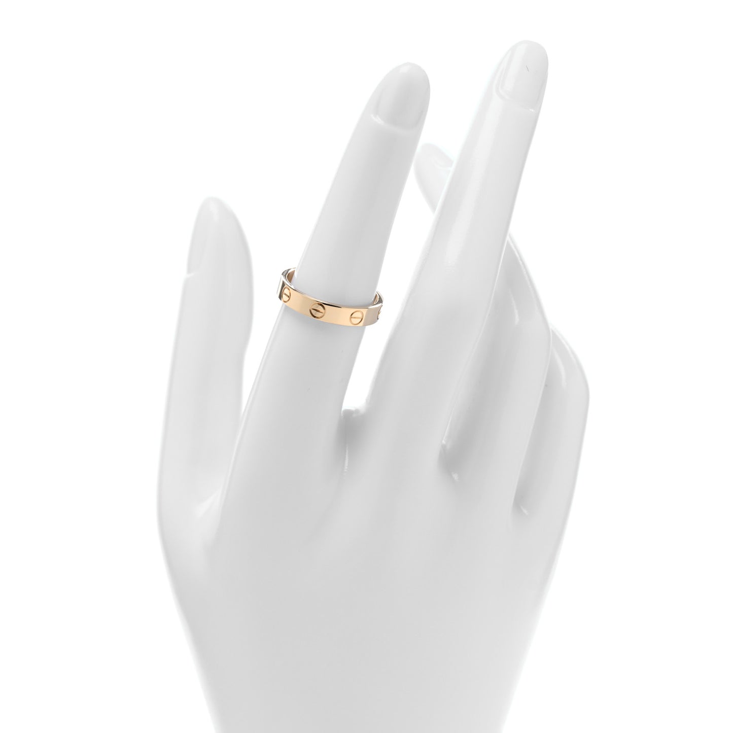 18K Yellow Gold 3.5mm LOVE Wedding Band Ring 53 6.5
