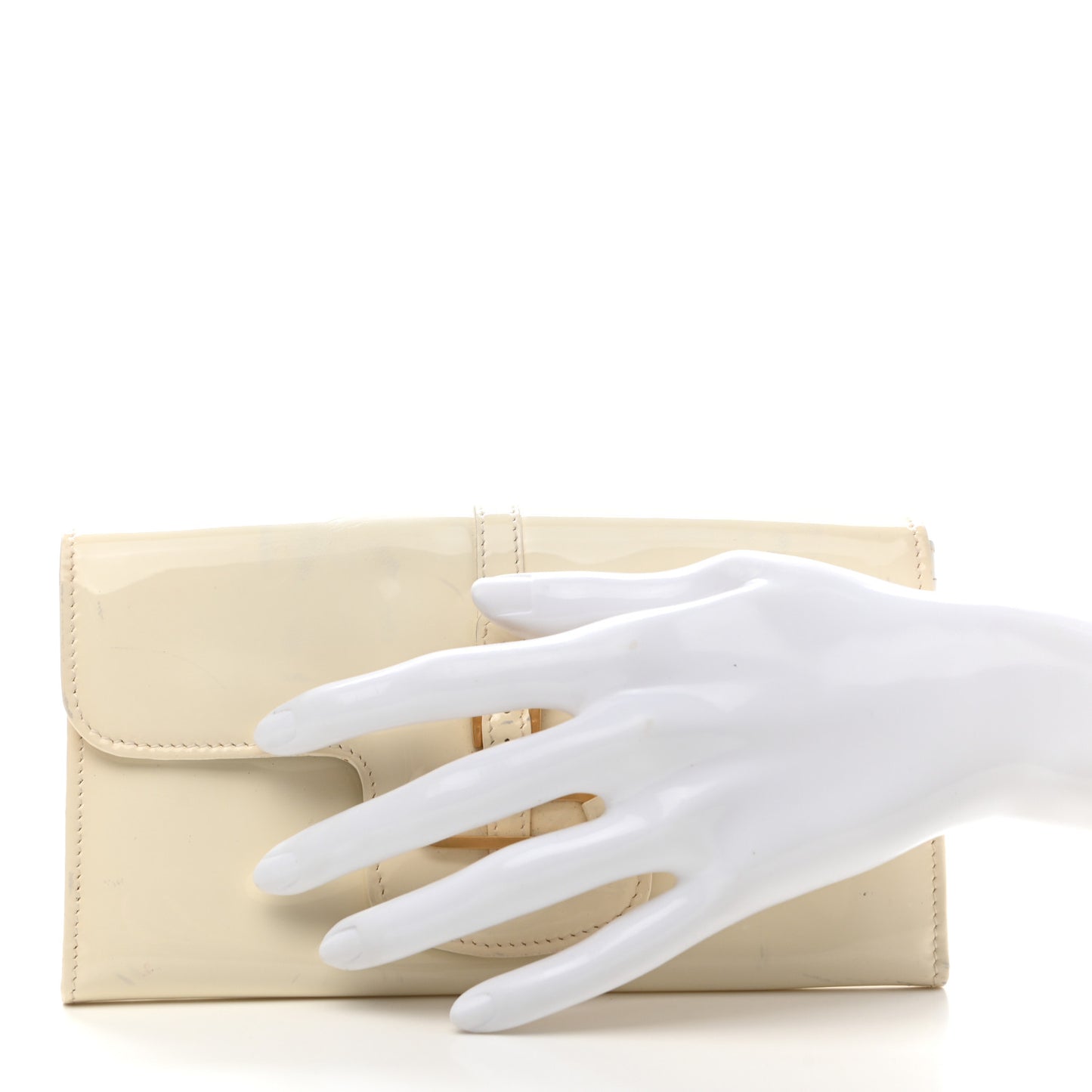 Patent Clutch White