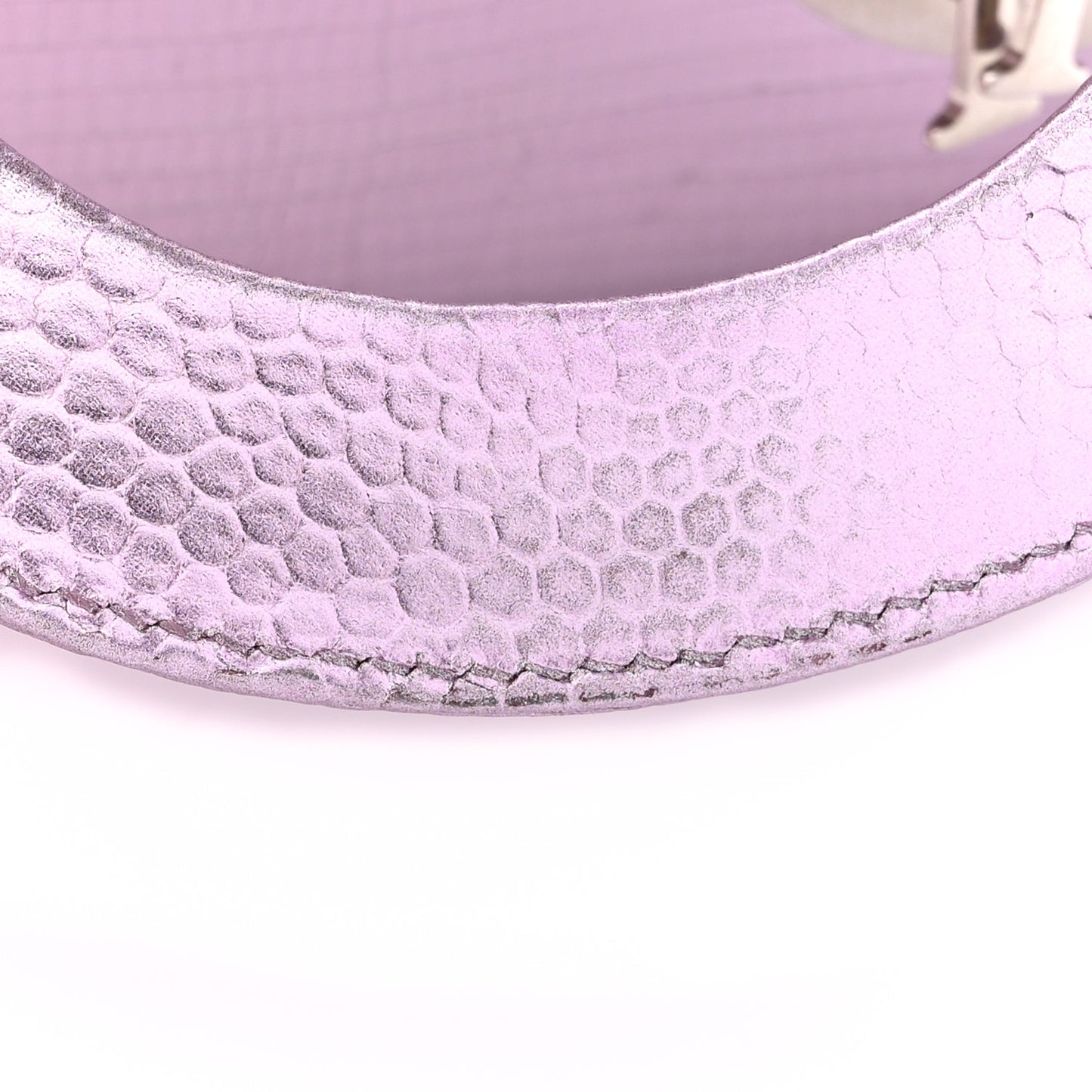 CHRISTIAN DIOR Metallic Lizard Mini Lady Dior Pink