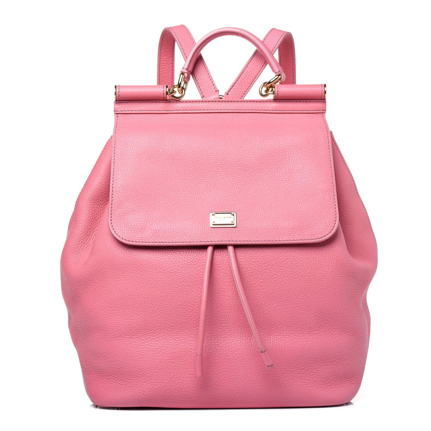 Pebbled Calfskin Sicily Backpack Pink