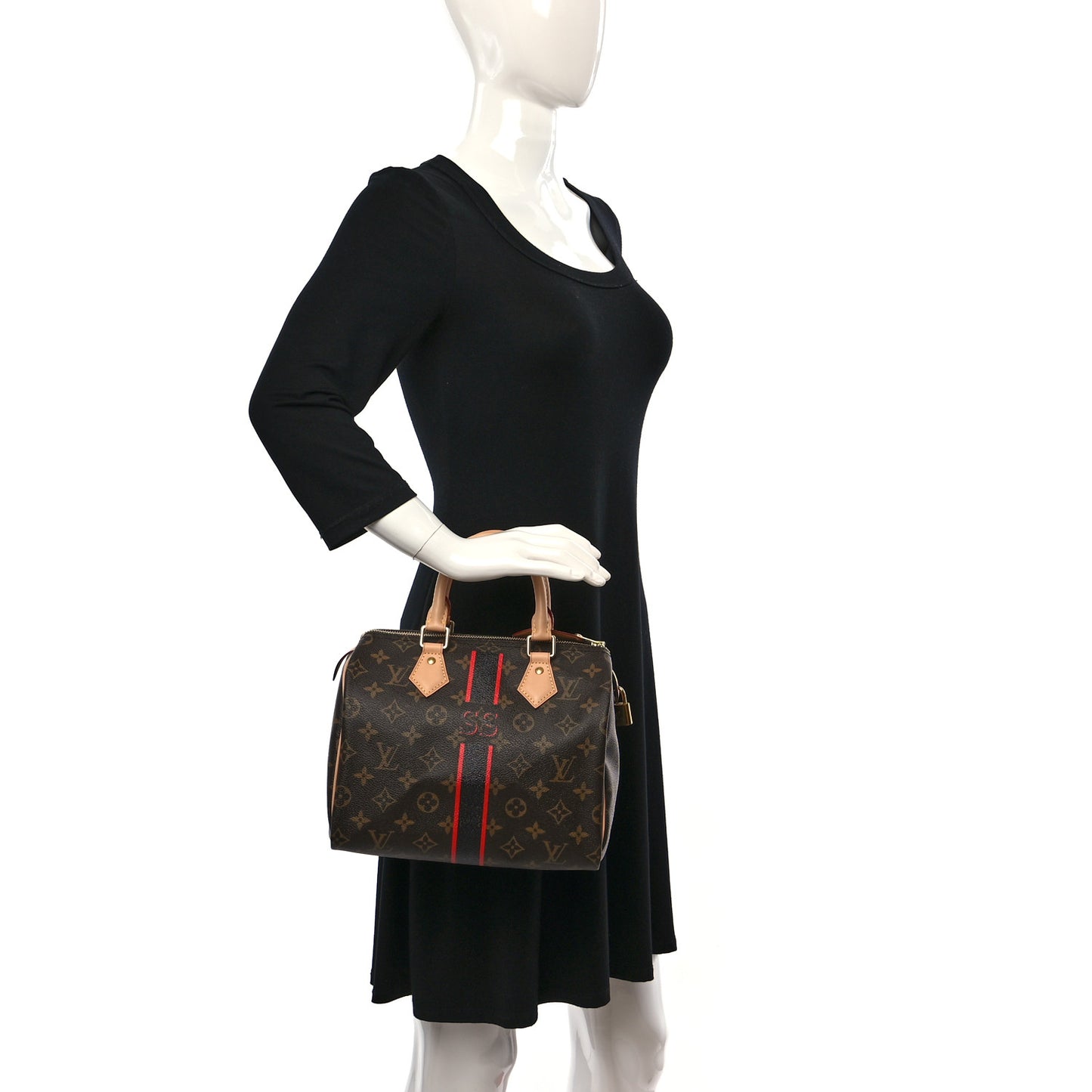 Monogram My LV Heritage Speedy 25 Black Red