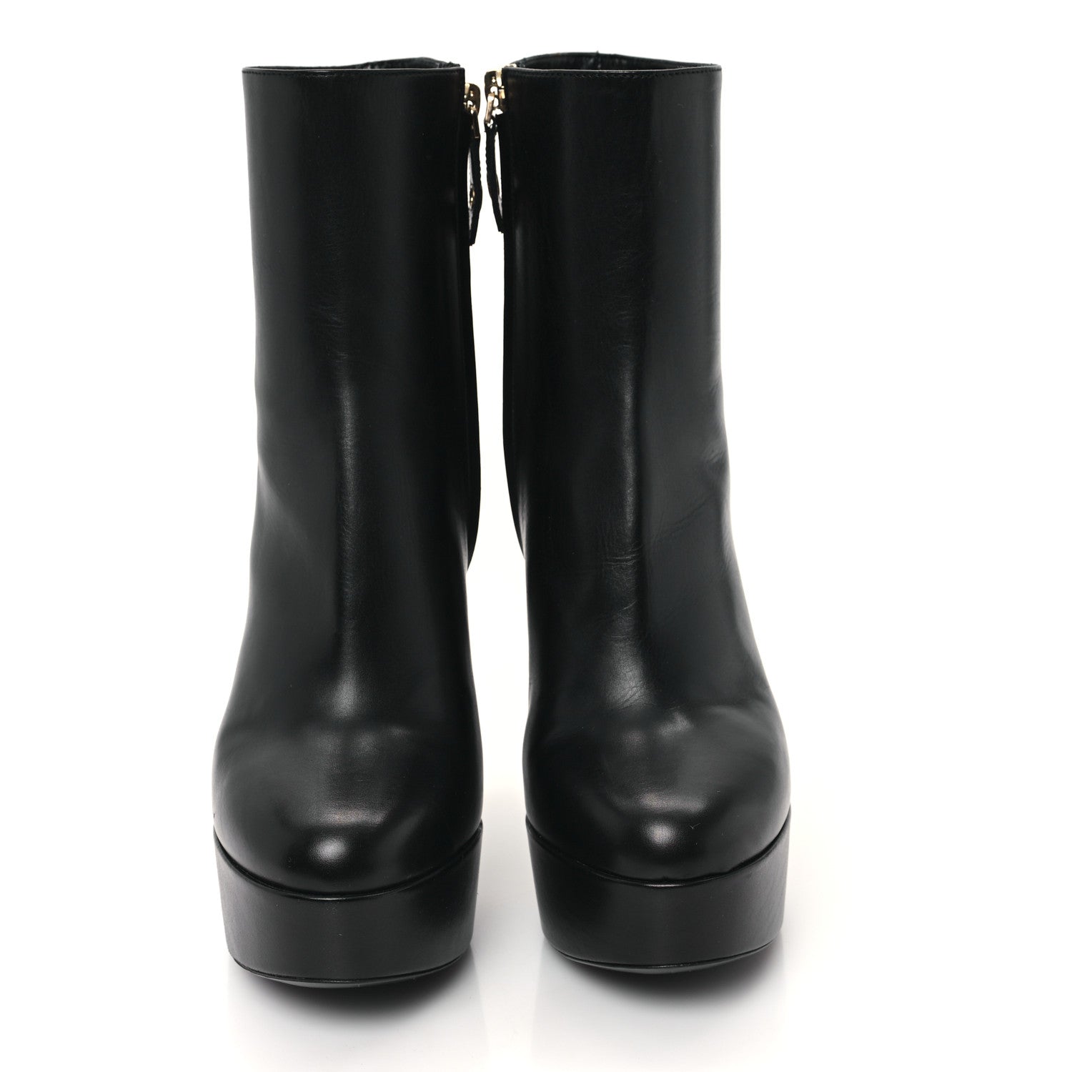 Louis Vuitton Soft Calfskin Monogram Afterglow Platform Ankle Boots 37 Black 3 of 10