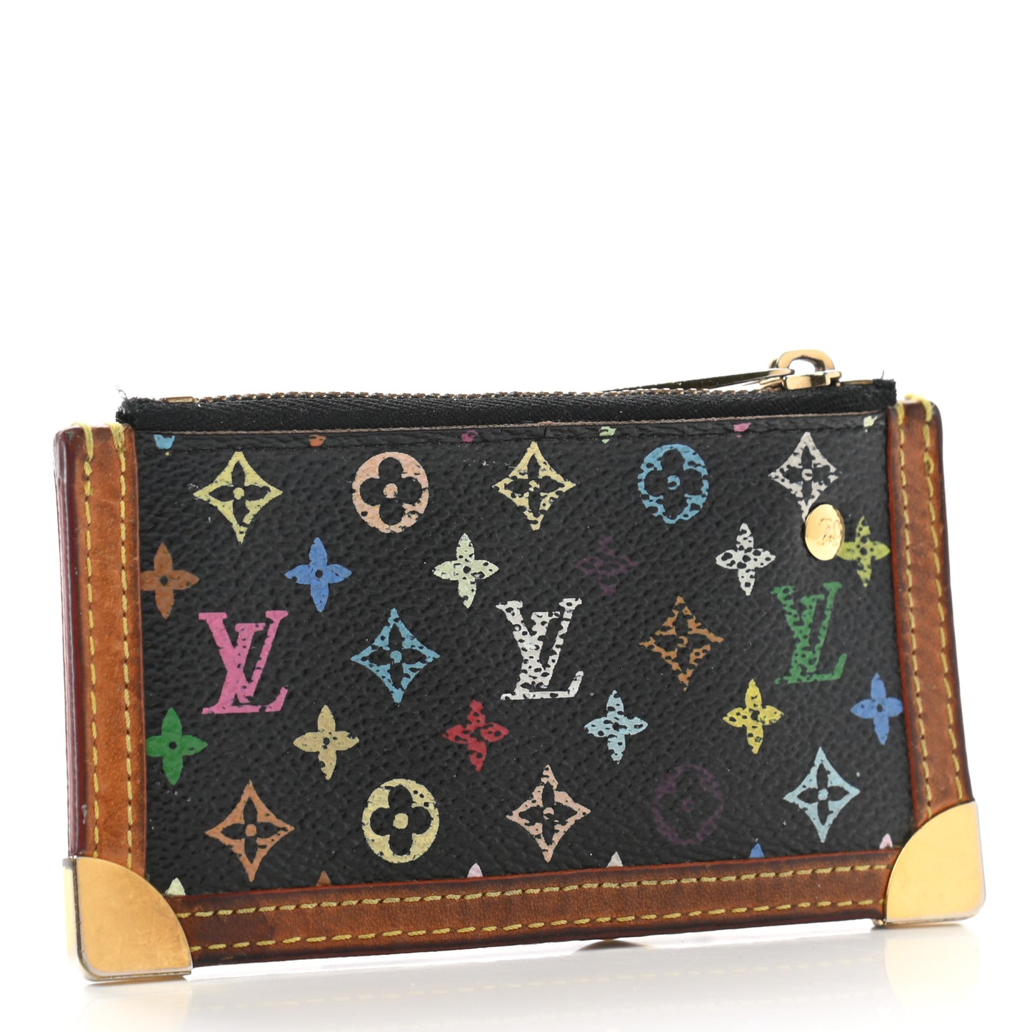 Monogram Multicolor Key Pouch Black