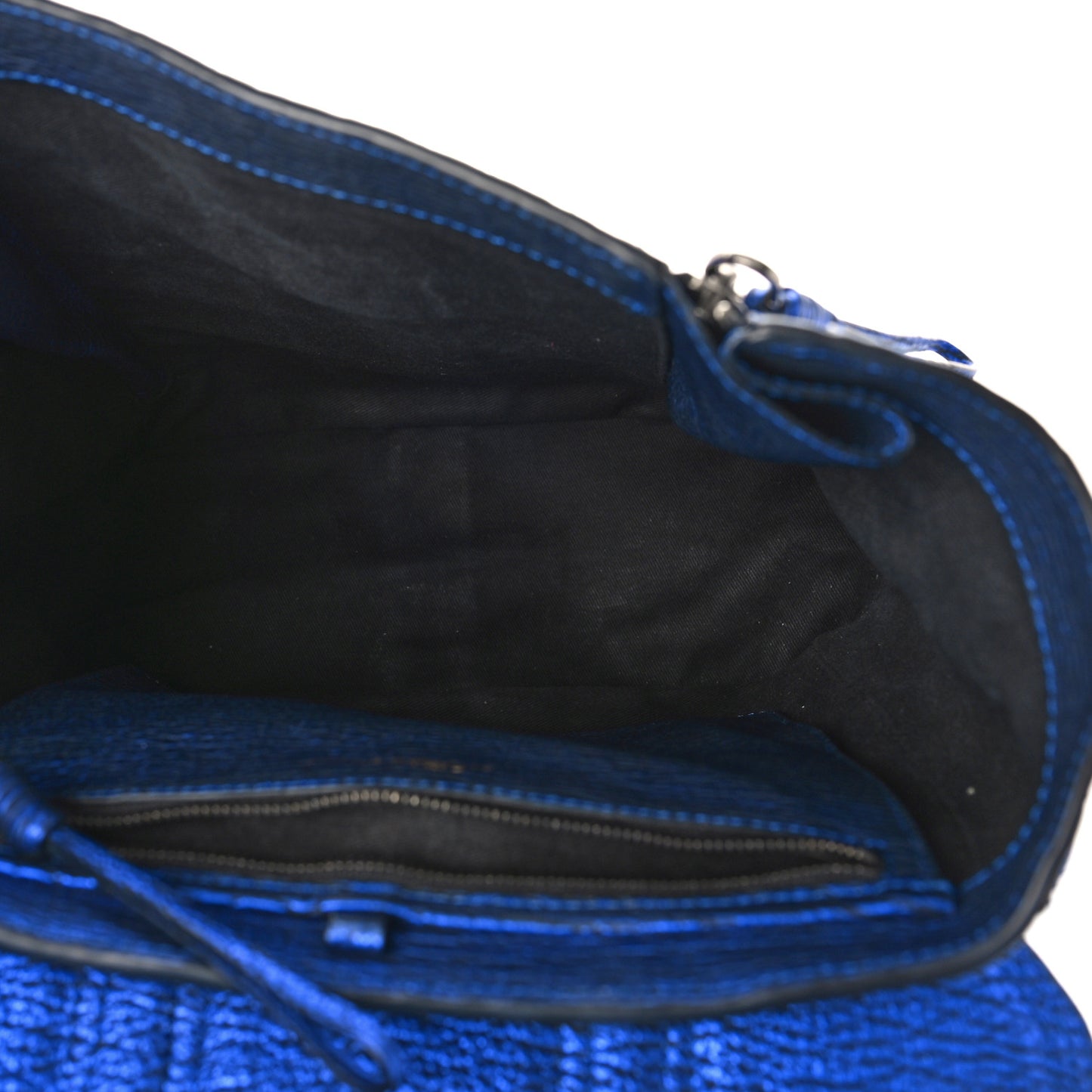 Textured Calfskin Pashli Backpack Electric Blue