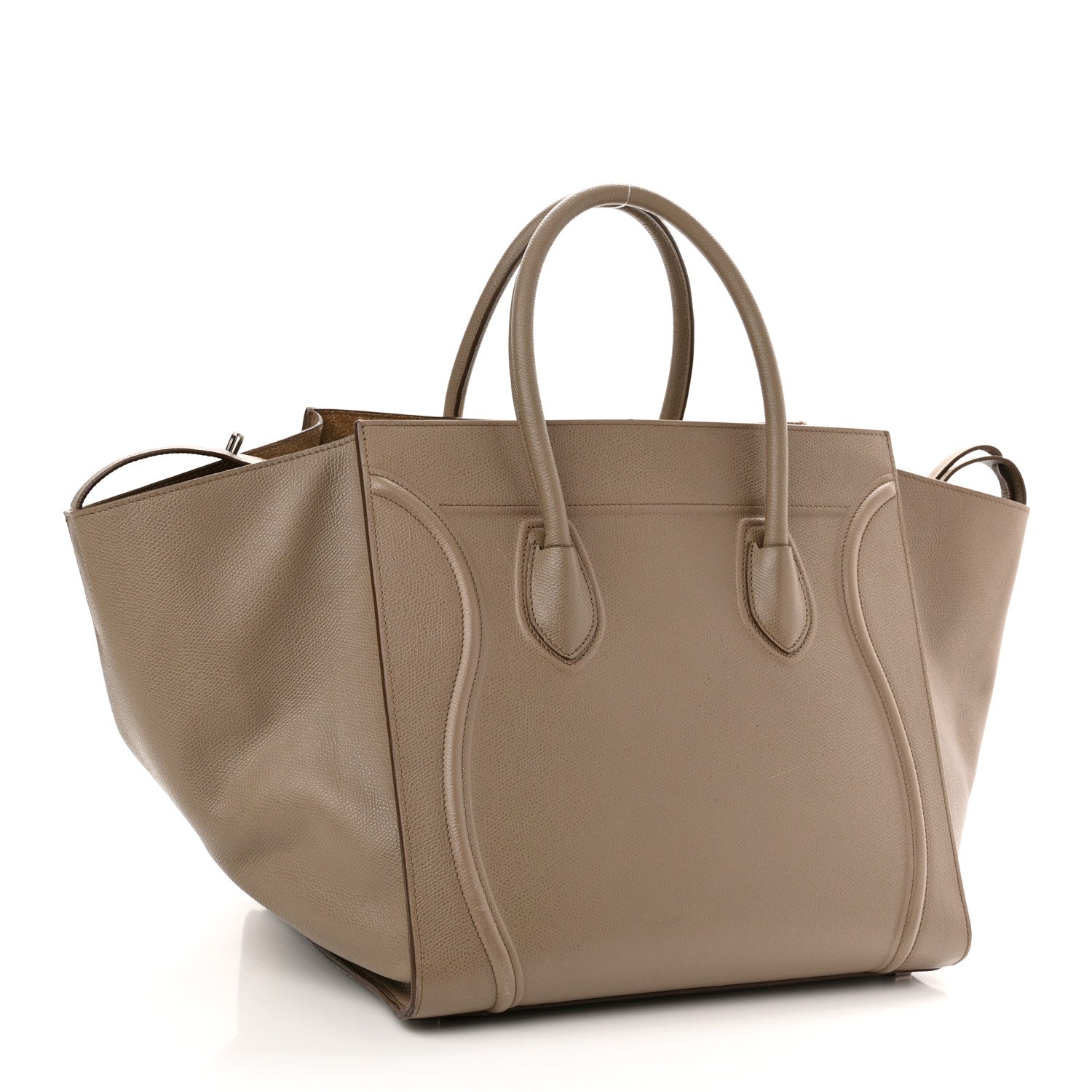Celine Baby Grained Calfskin Medium Phantom Luggage Taupe 3 of 17