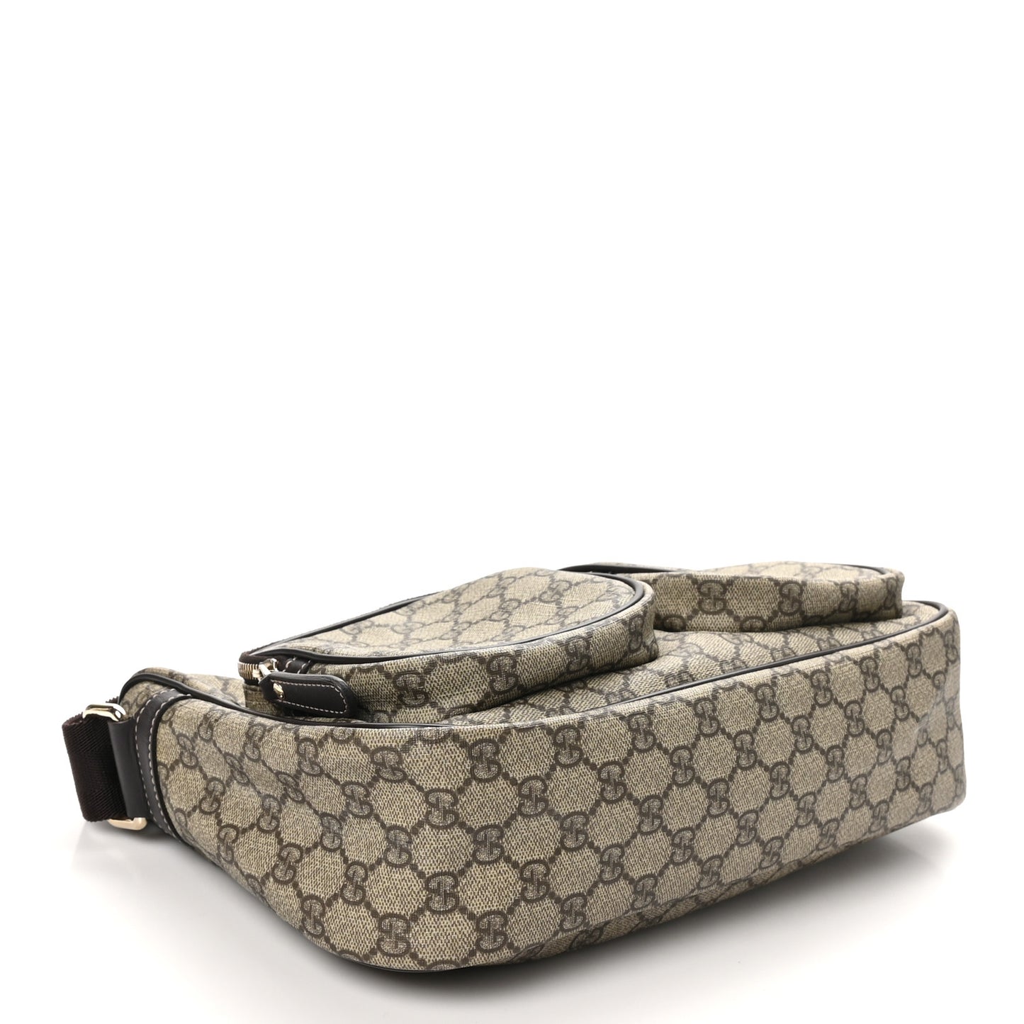 GG Plus Monogram Front Pocket Messenger Dark Brown