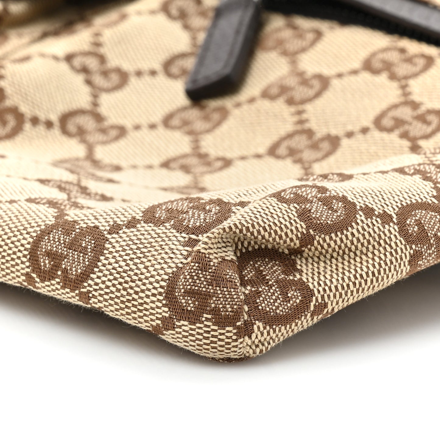 GG Monogram Double Pocket Belt Bag Dark Brown