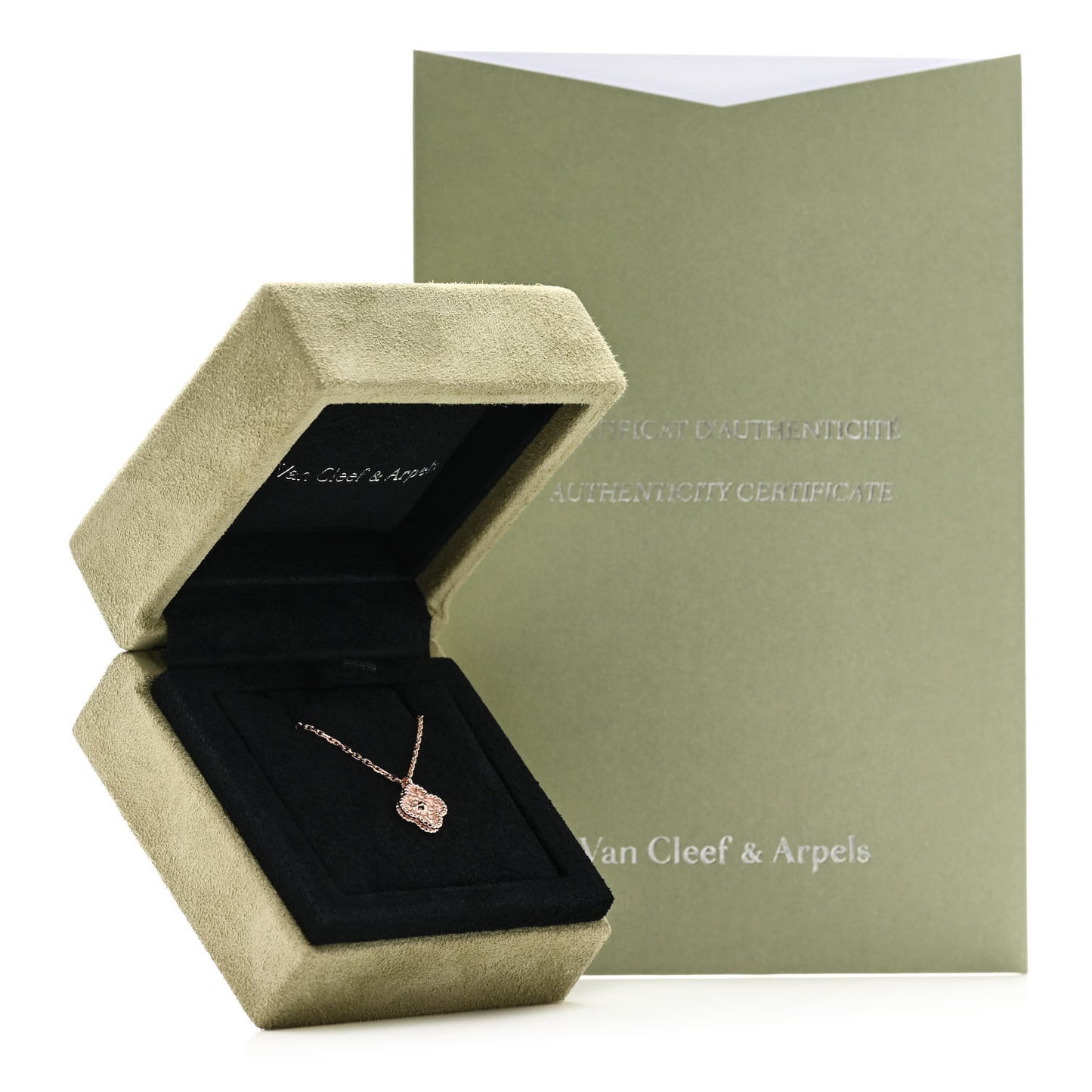 18K Rose Gold Sweet Alhambra Pendant Necklace
