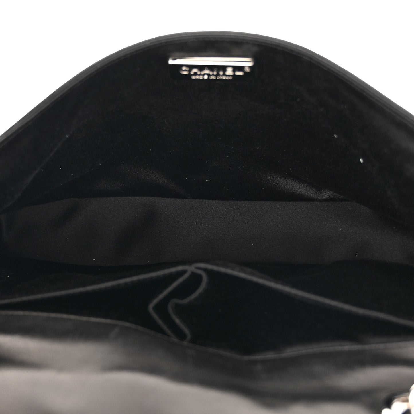 Lambskin Studded Medium Metal Beauty Flap Black