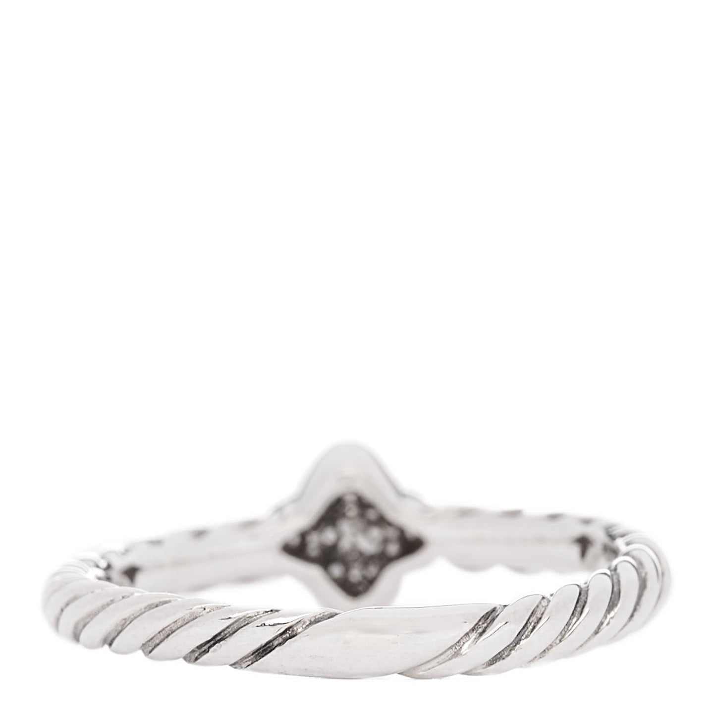 Sterling Silver Diamond Quatrefoil Ring 52 6