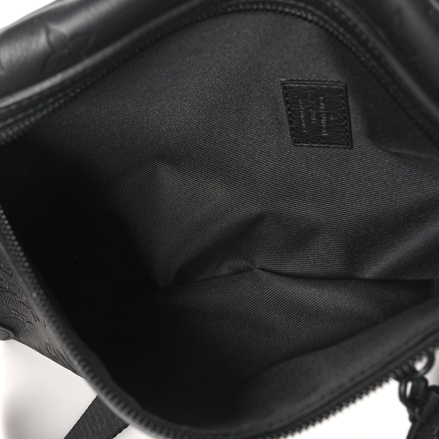 Calfskin Shadow Monogram Duo Slingbag Black