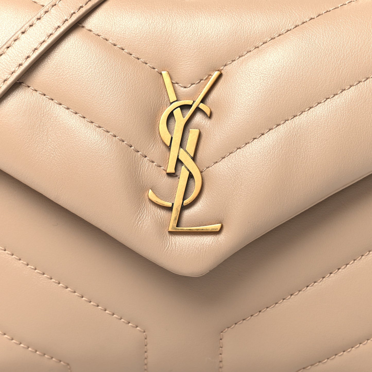 Calfskin Y Quilted Monogram Toy Loulou Crossbody Bag Dark Beige