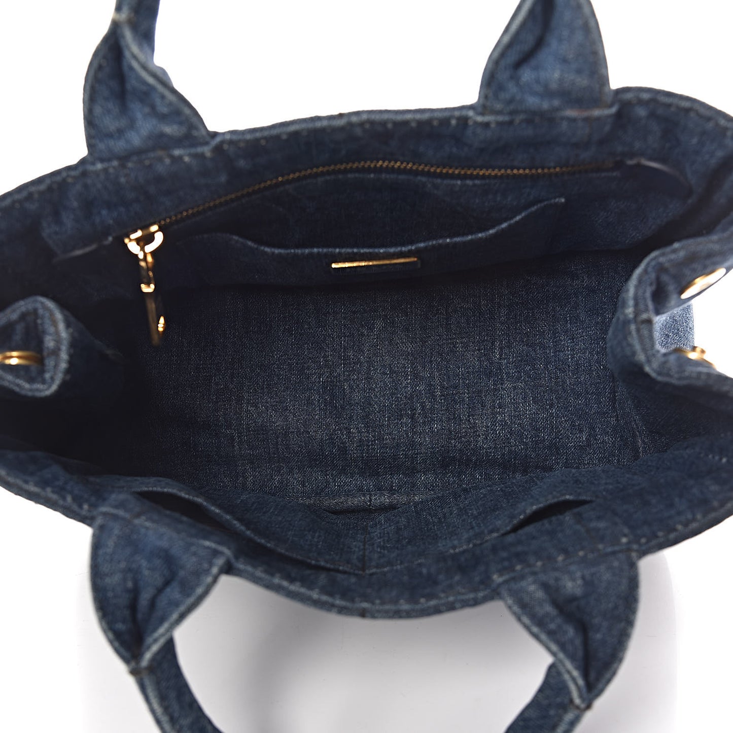 Denim Logo Tote Avio