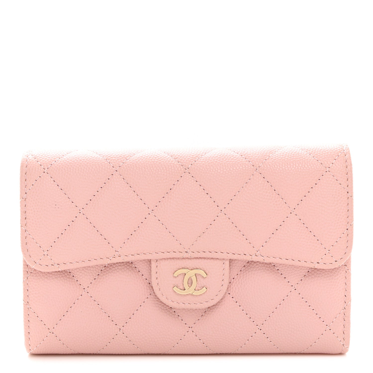 Chanel Caviar Quilted Medium Flap Wallet Light Pink 1 of 8