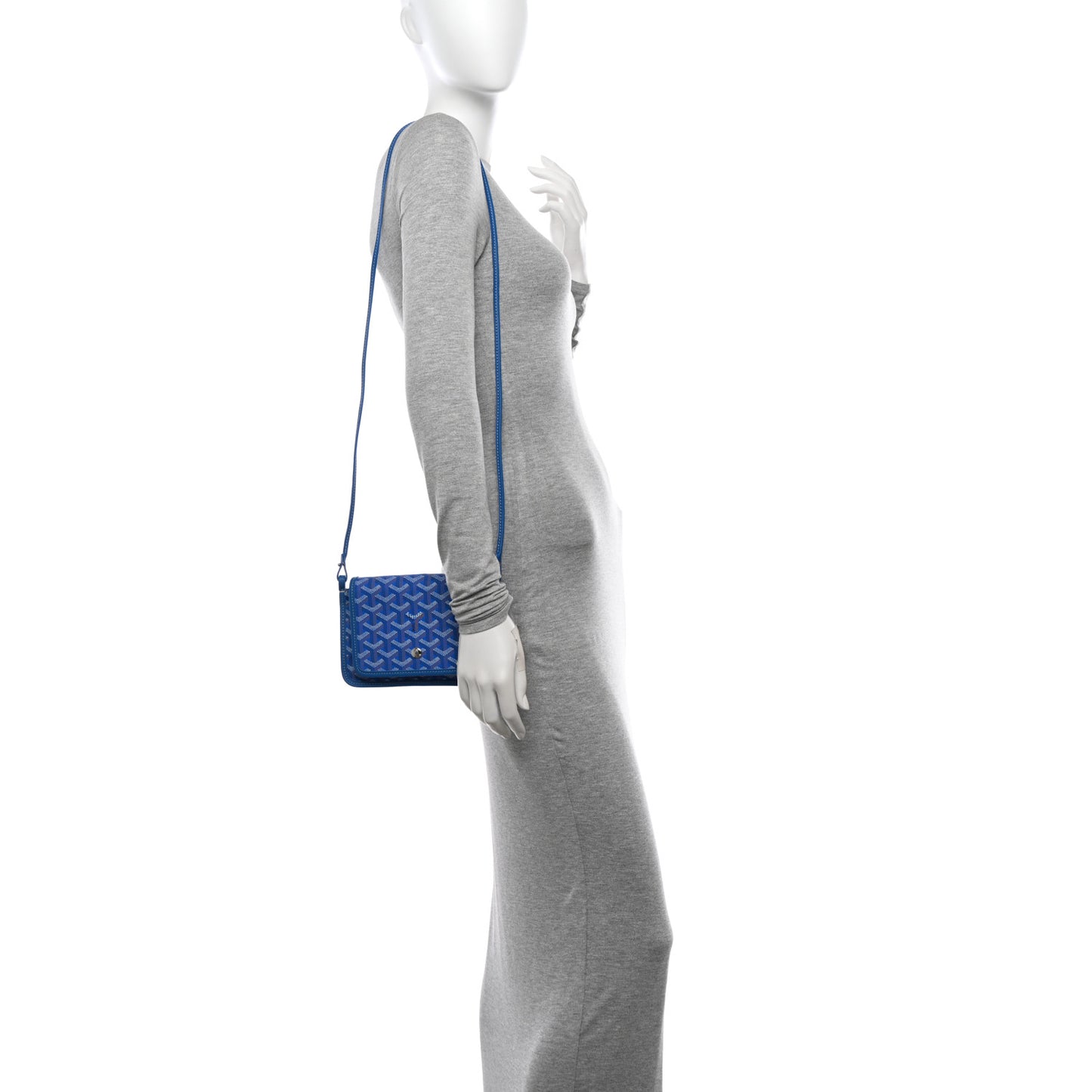 Goyardine Plumet Wallet Clutch Sky Blue