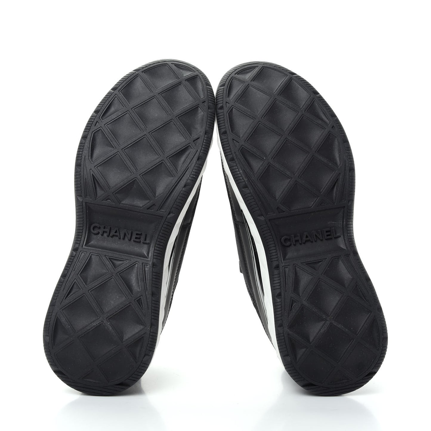 Velvet Calfskin Mixed Fibers CC Sneakers 37 Black