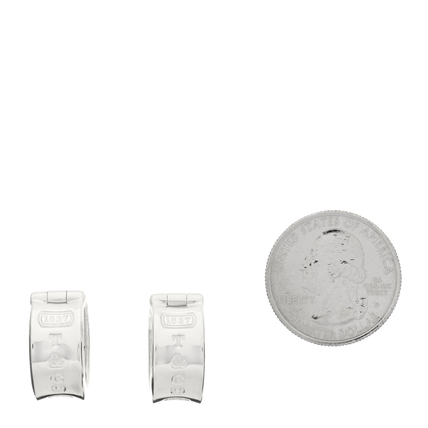 Sterling Silver Wide 1837 Hoop Earrings