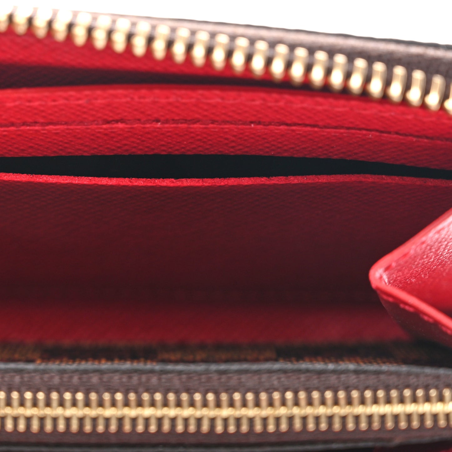Damier Ebene Clemence Wallet Cherry