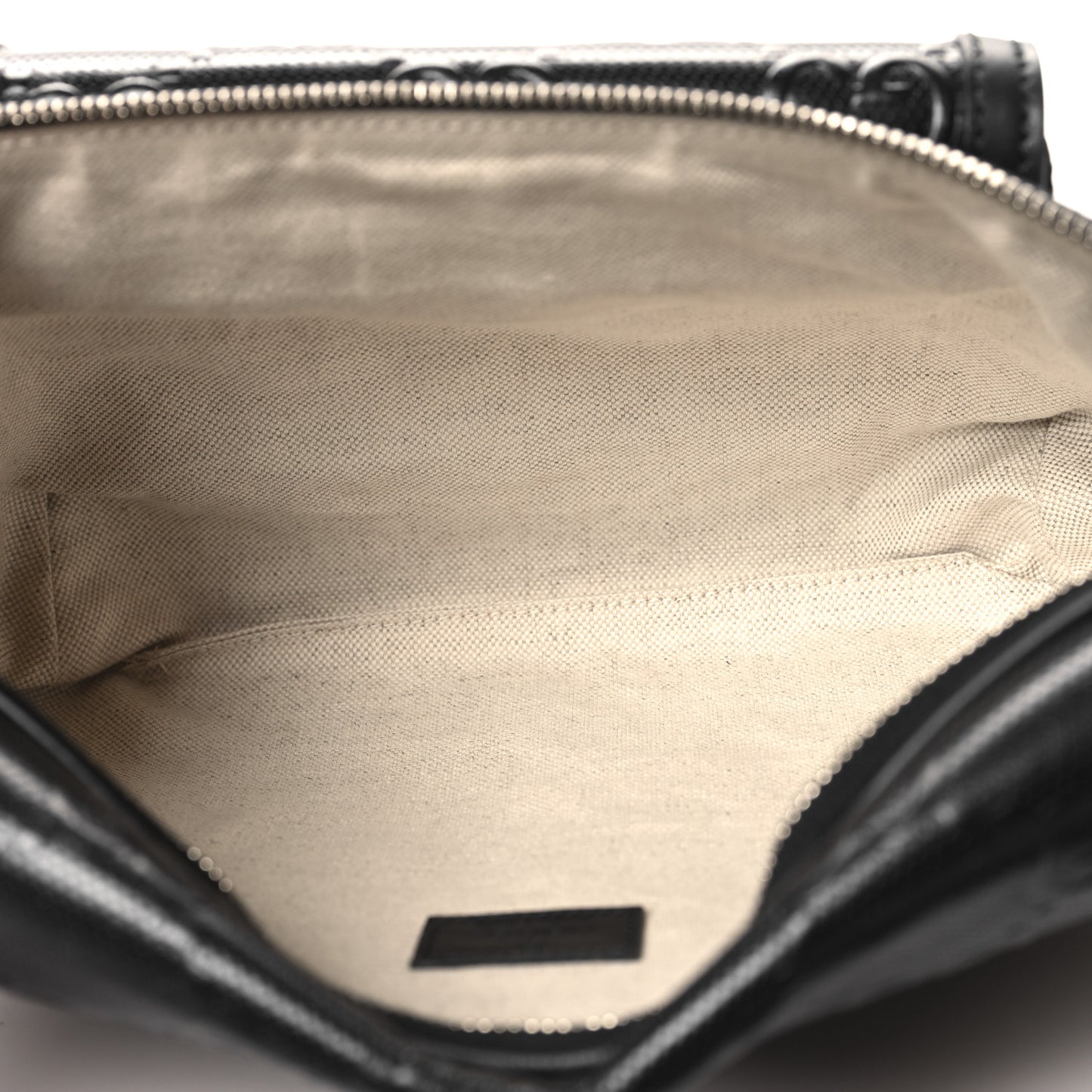 Calfskin GG Tennis Embossed Pocket Belt Bag Black