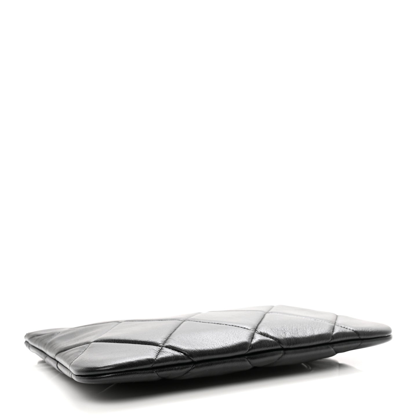 Lambskin Quilted Large Chanel 19 Cosmetic Case Black