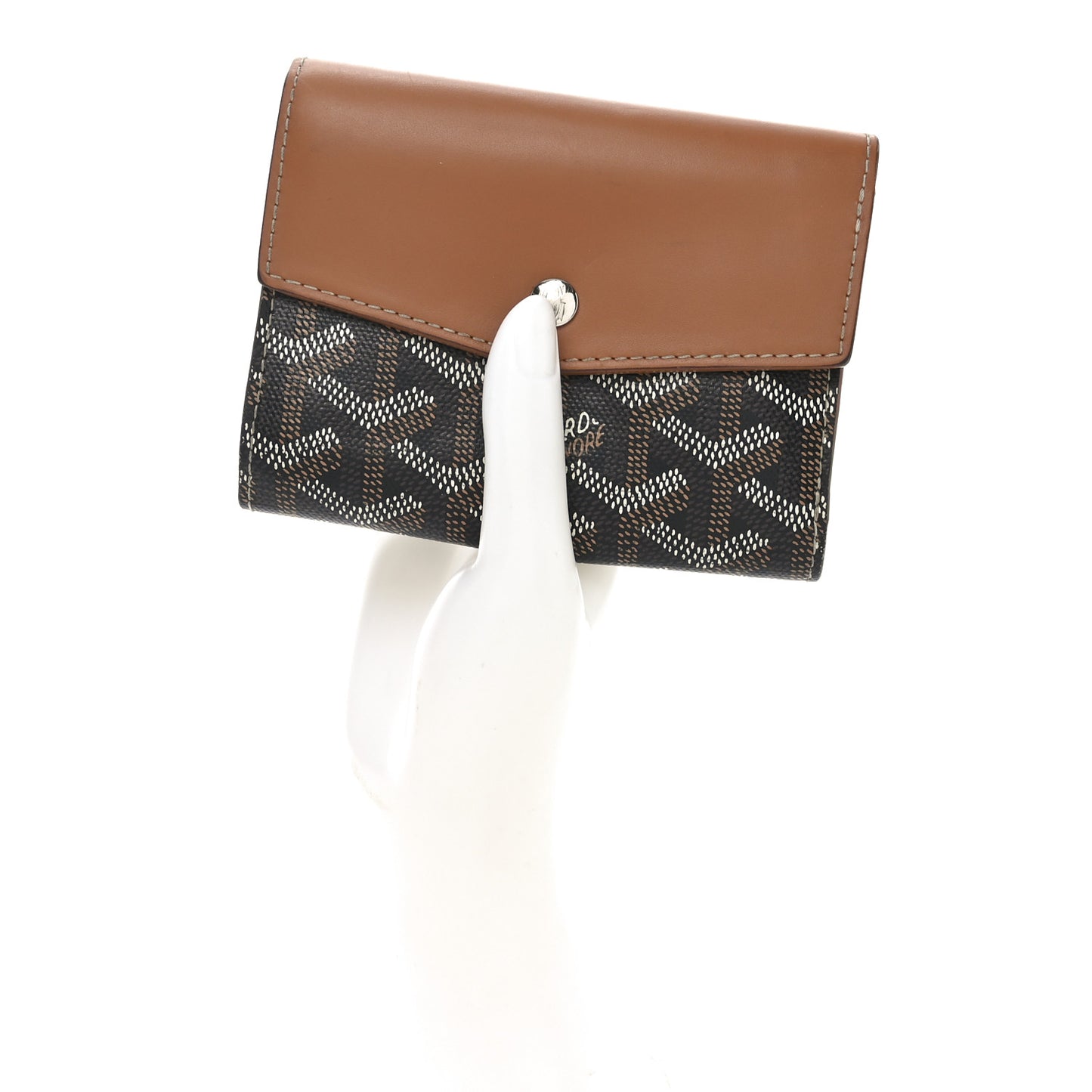 Goyardine Saint-Gabriel Compact Wallet Black Gold