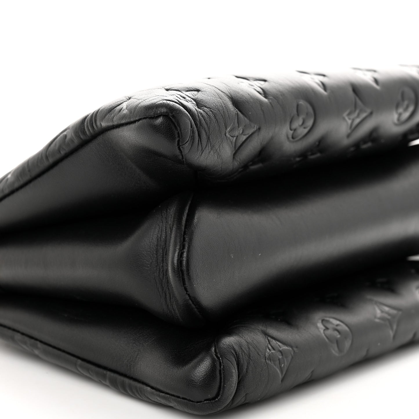 Lambskin Embossed Monogram Coussin PM Black