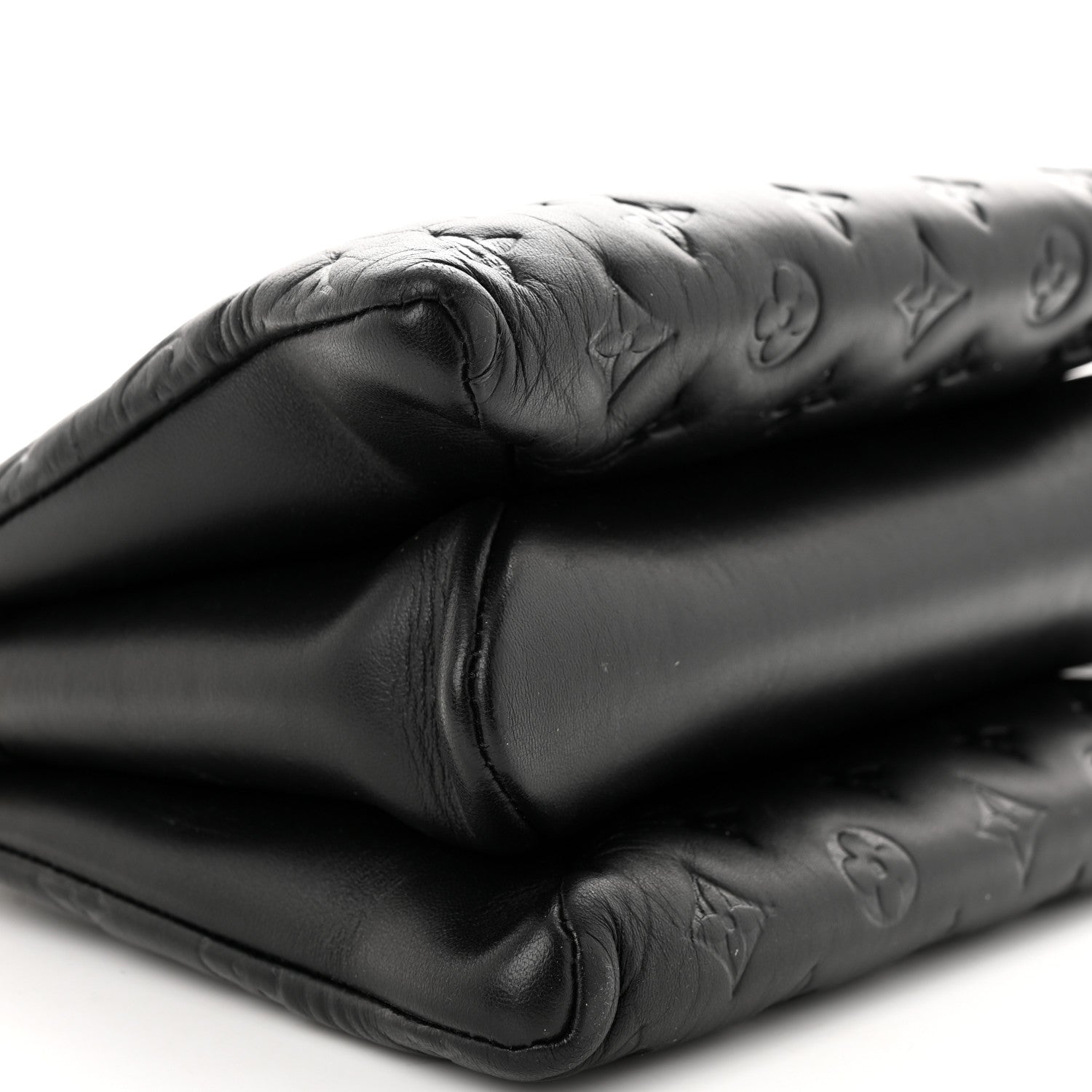 Louis Vuitton Lambskin Embossed Monogram Coussin PM Black 8 of 13
