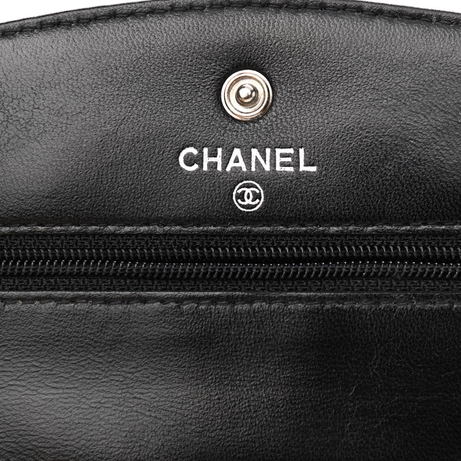 Chanel Caviar Timeless CC Wallet On Chain WOC Black 6 of 12