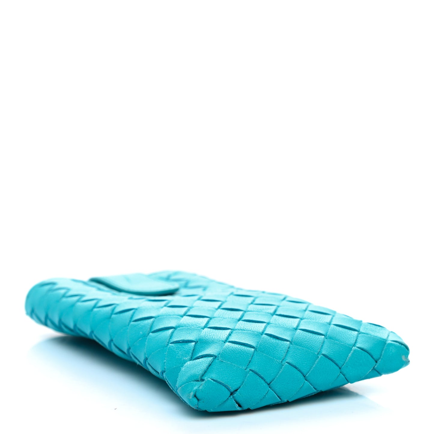 Nappa Intrecciato Phone Case Turquoise