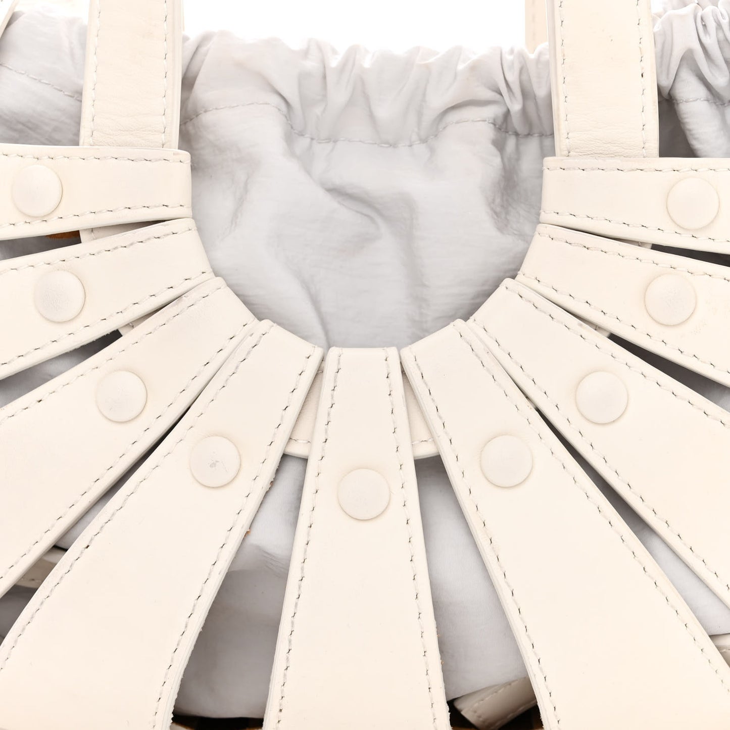 French Calfskin Small Shell White Frost